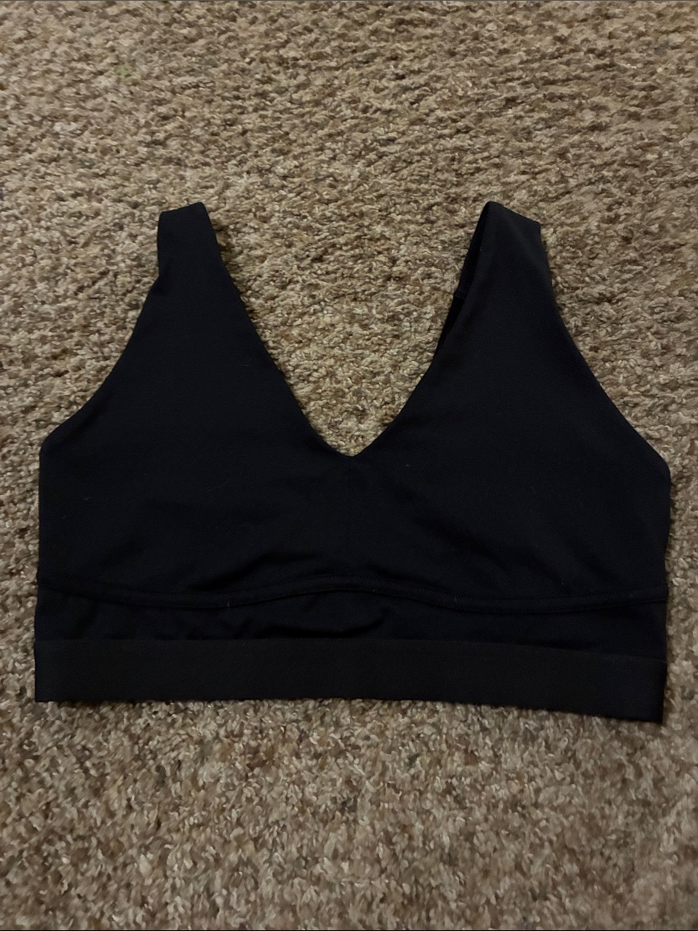 Fabletics Black V-Neck sports bra